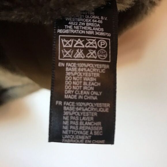 XXI Faux Fur Vest, S/P, Khaki - Picture 6 of 8